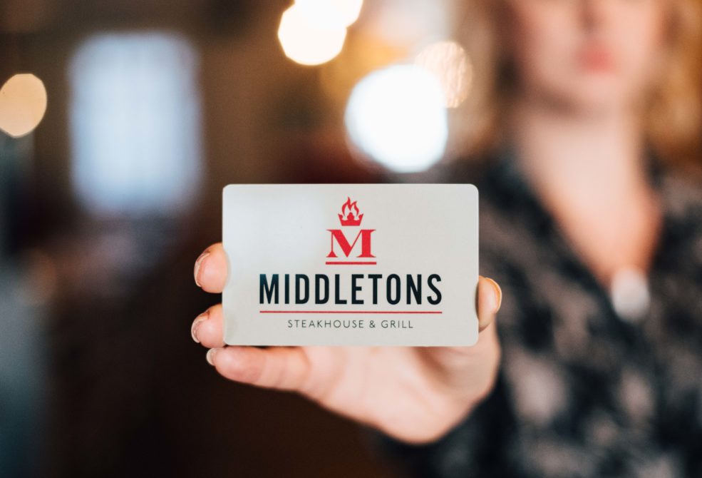 Middletons' gift card