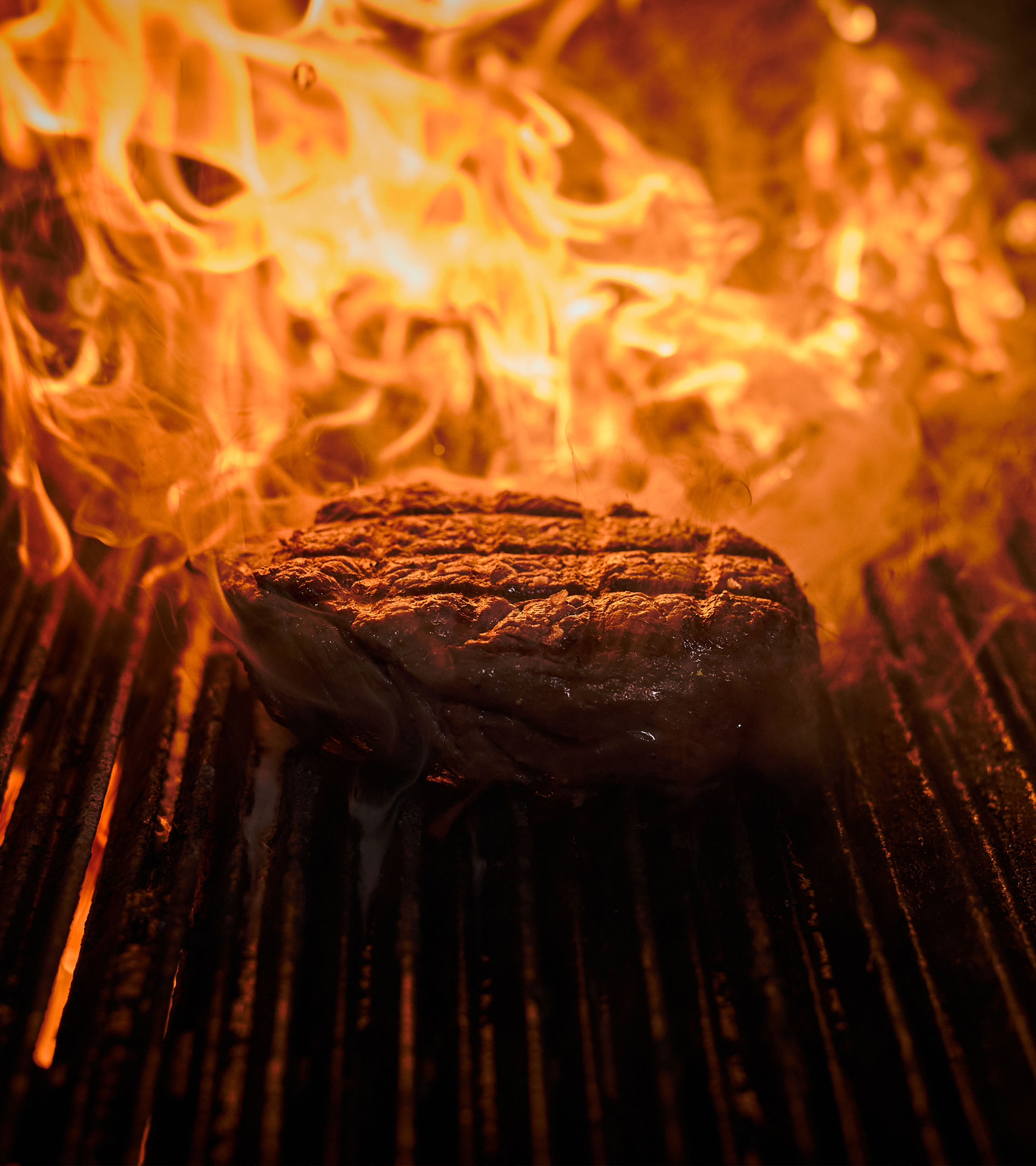 Flame grilled steak in Middletons.